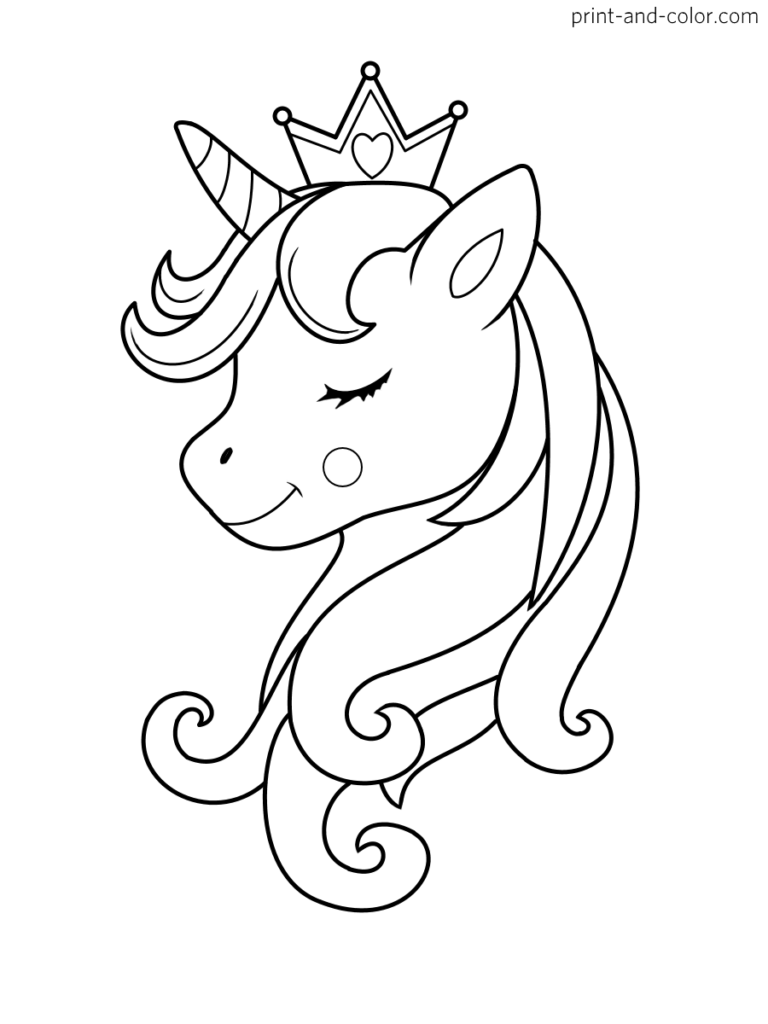 Unicorn coloring pages Print and