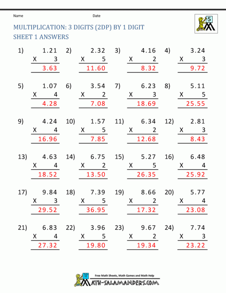 5Th Grade Fraction Worksheets Free Printable