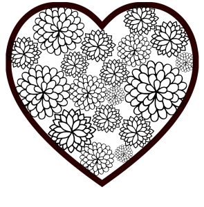 Floral Heart Valentine Printable Coloring Page Seeing Dandy
