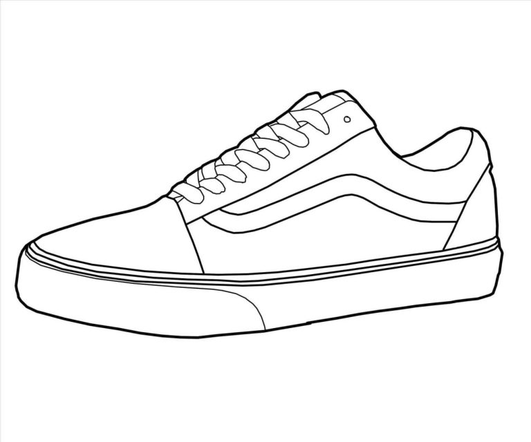 Coloring Pages Of Shoes Vans