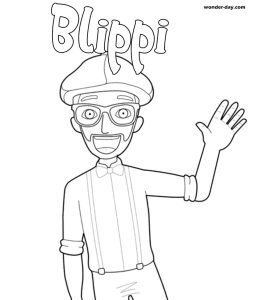 Free Printable Blippi Coloring Pages For Kids WONDER DAY — Coloring