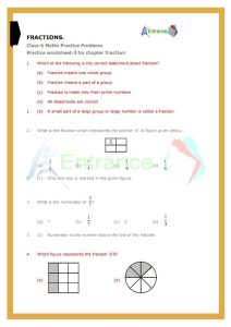 Cbse Class 6 Maths Fractions Worksheets Fraction Worksheets Free Download