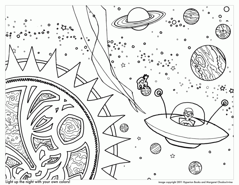 Space Coloring Pages Hard