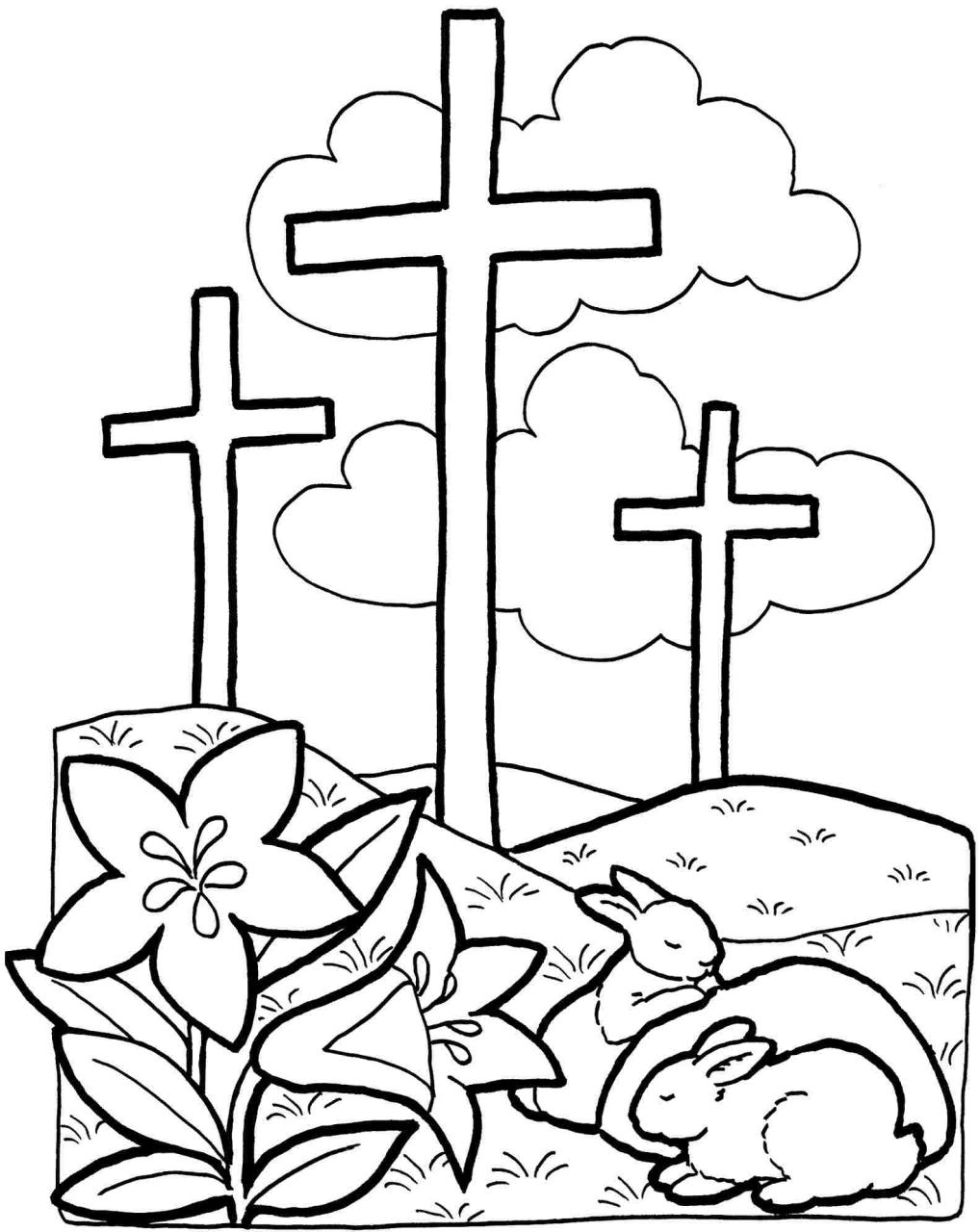 Christian Easter Coloring Pages Printable Free