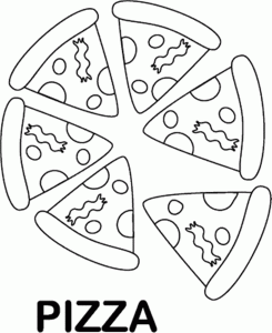 Pizza Coloring Sheet Coloring Home