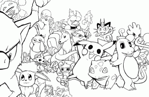 hard pokemon colouring pages Clip Art Library