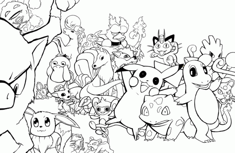 Hard Coloring Pages Of Pokemon