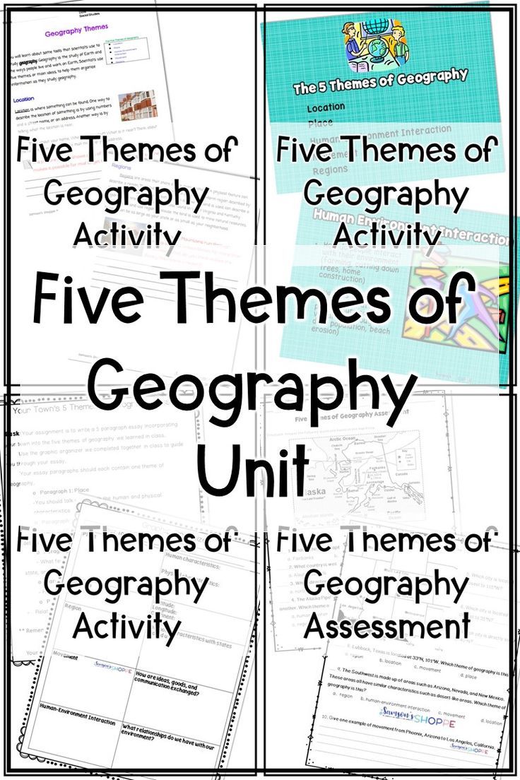 6th Grade 5 Themes Of Geography Worksheet Answer Key