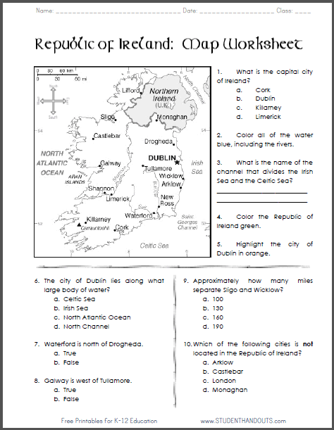 Free Geography Worksheets For Kids