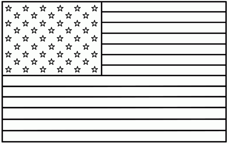 The American Flag Coloring Page
