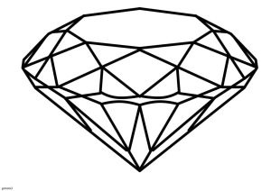 Diamond Coloring Pages Diamond drawing, Diamond sketch, Shape