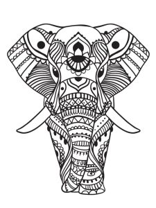 Color Mind Nº2 Elephant coloring page, Mandala coloring pages