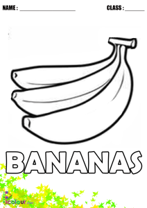 A Bunch of Bananas Colouring Pages for Kids Picolour