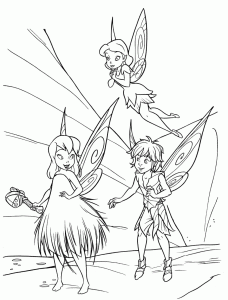 Coloring page Tinkerbell talking