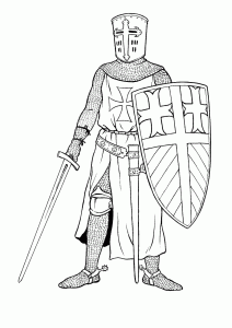 Coloring page Knight Crusade