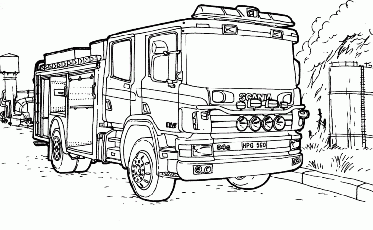 Coloring Pages Of Fire Trucks