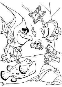 Finding nemo coloring pages to download and print for free