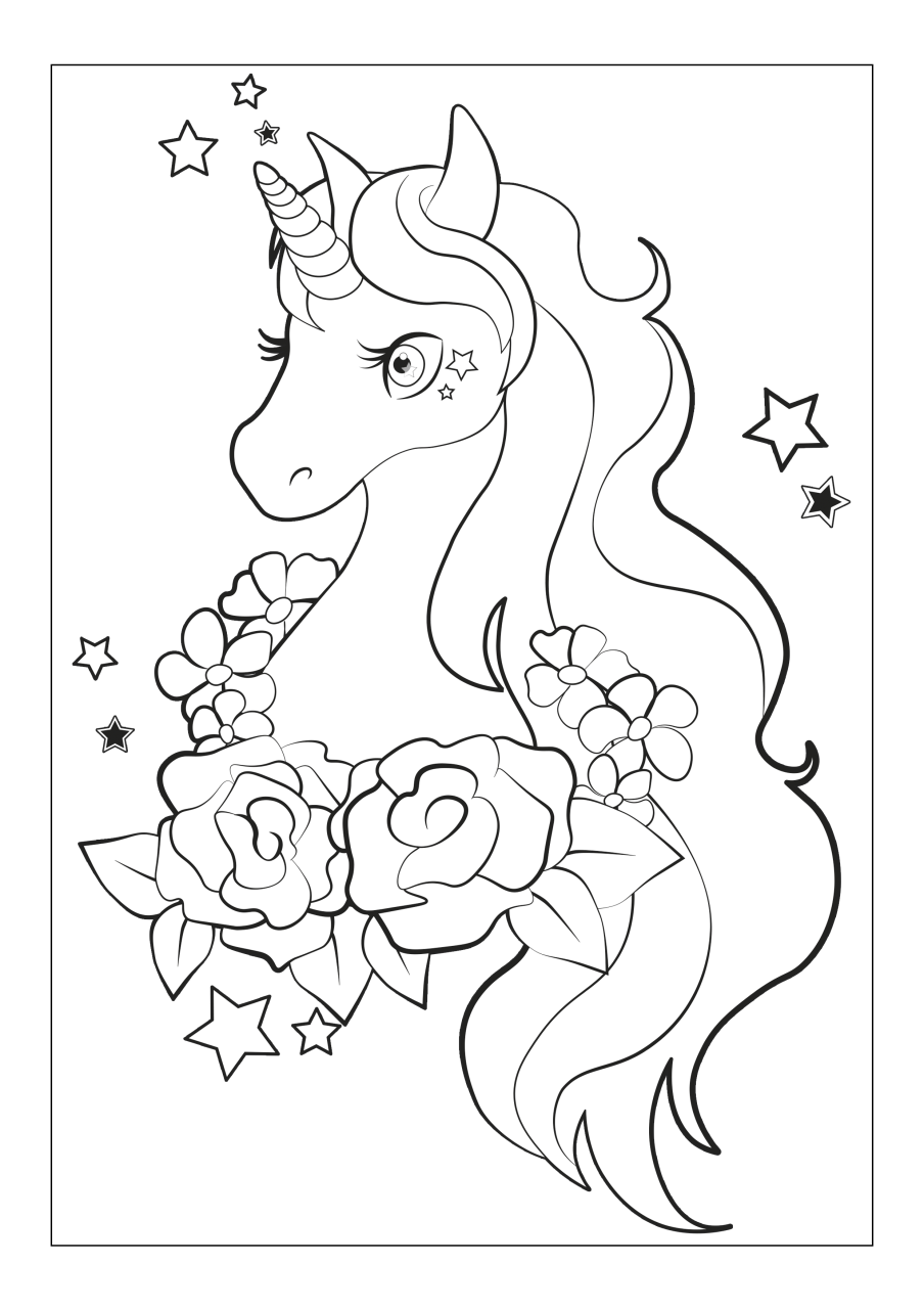 Unicorn Free Coloring Pages