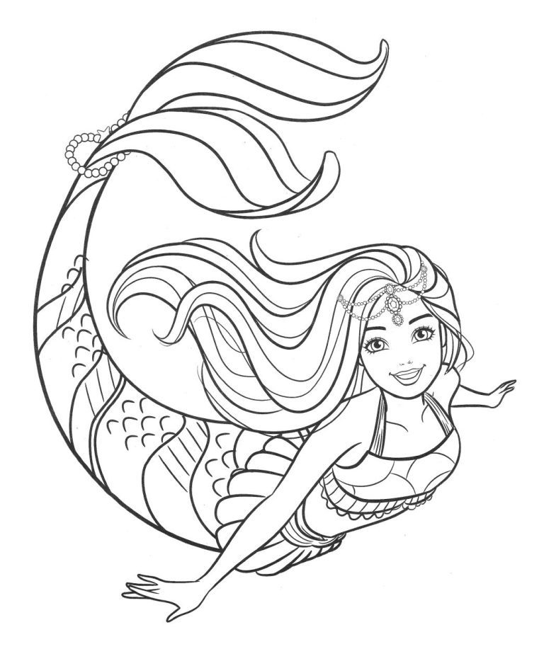 Mermaid Printable Coloring Pages