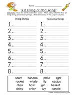 Science Worksheets 3rd Grade Living And Nonliving Things Worksheets For Grade 3