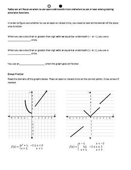 Piecewise Functions Worksheet With Answers