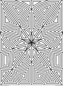 Geometric design coloring pages to download and print for free