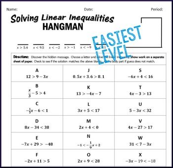 Solving Multi Step Inequalities Worksheet Algebra 2