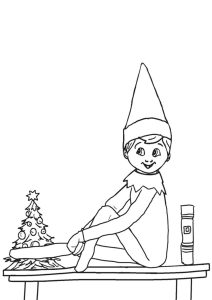 Free Printable Elf on The Shelf Coloring Pages Valentines day