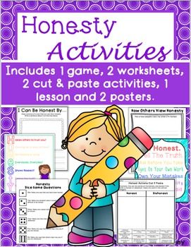 Character Education Trustworthy Worksheets