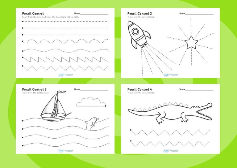 Free Printable Pencil Control Worksheets For Preschool