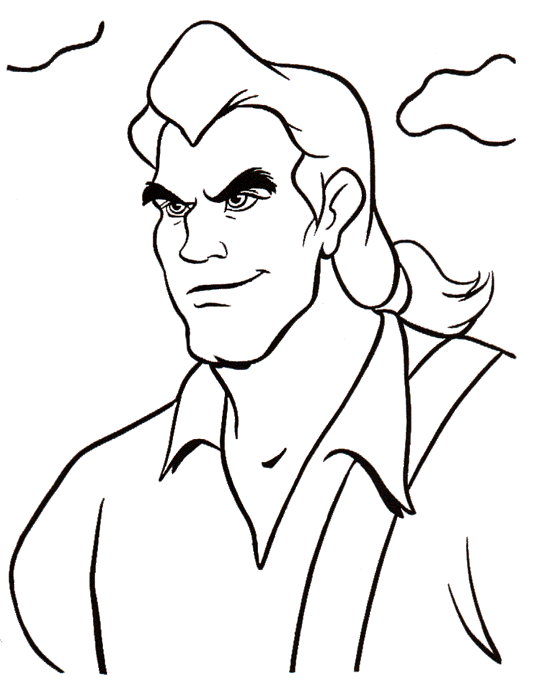 Beauty And The Beast Coloring Pages Gaston