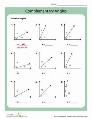 Finding Missing Angles Worksheet Answers Pdf
