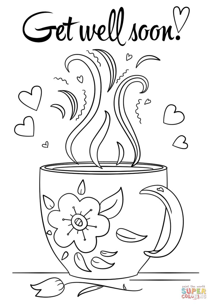 Coloring Pages Get Well Soon