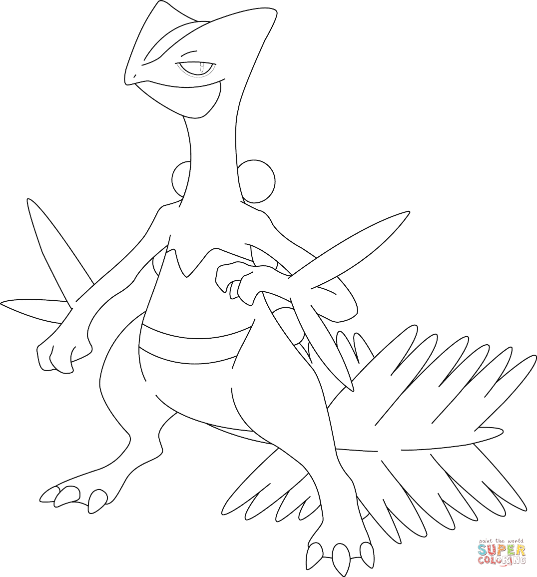 Sceptile Pokemon coloring page Free Printable Coloring Pages