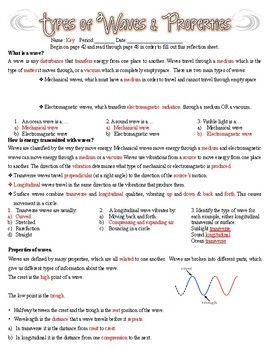Physics Waves Worksheet Answers