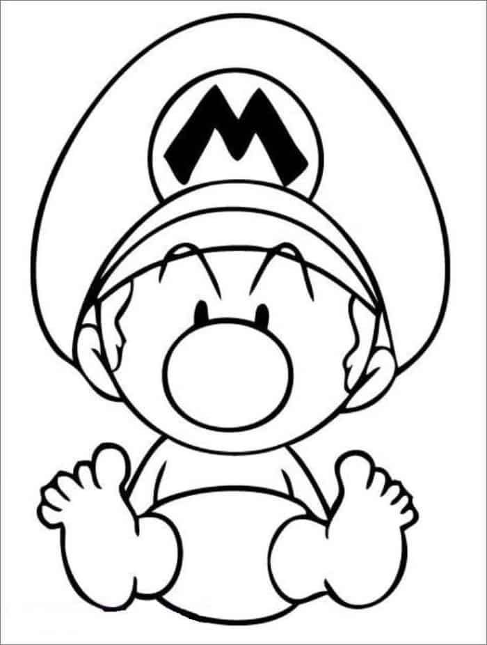 Baby Yoshi Coloring Pages