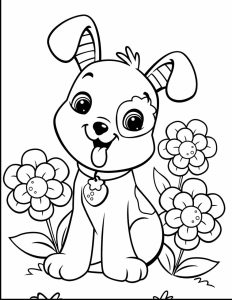 Cute Puppy Coloring Pages Cute Puppies Jumping Coloring Page (With