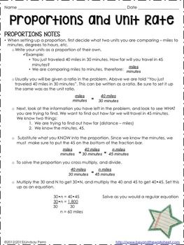 6th Grade Unit Rate Practice Worksheet