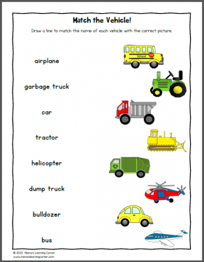 Transportation Worksheets For Grade 4