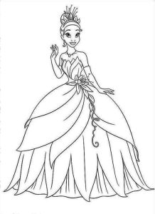 tiana coloring pages 03 Princess coloring pages, Disney princess