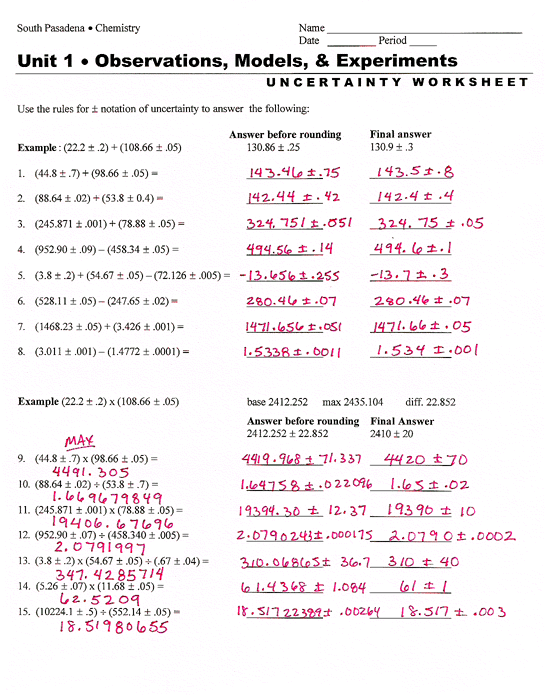 Practice Problems For Significant Figures Worksheet Answer Key