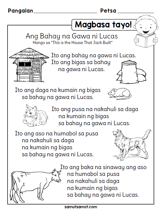 Filipino Reading Comprehension Worksheets For Grade 1