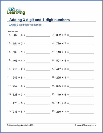 K5 Learning Grade 4 Math Word Problems Worksheet