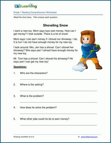 K5 Learning English Worksheets For Grade 1