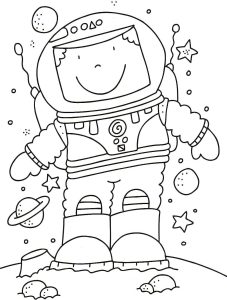 Astronaut coloring pages to download and print for free