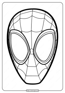 Free Printable Spiderman Mask Pdf Coloring Page in 2021 Avengers