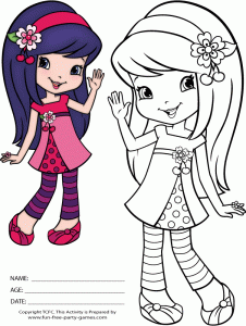 colours drawing wallpaper Beautiful Strawberry Shortcake Coloring Page
