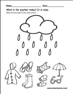 Summer Weather Worksheets For Preschool