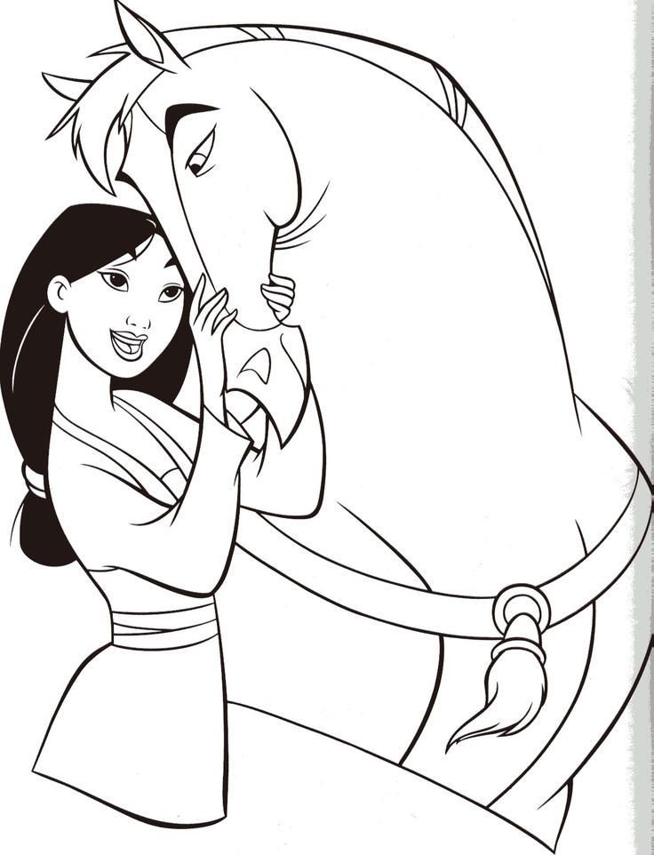 Mulan Colouring Pages Free