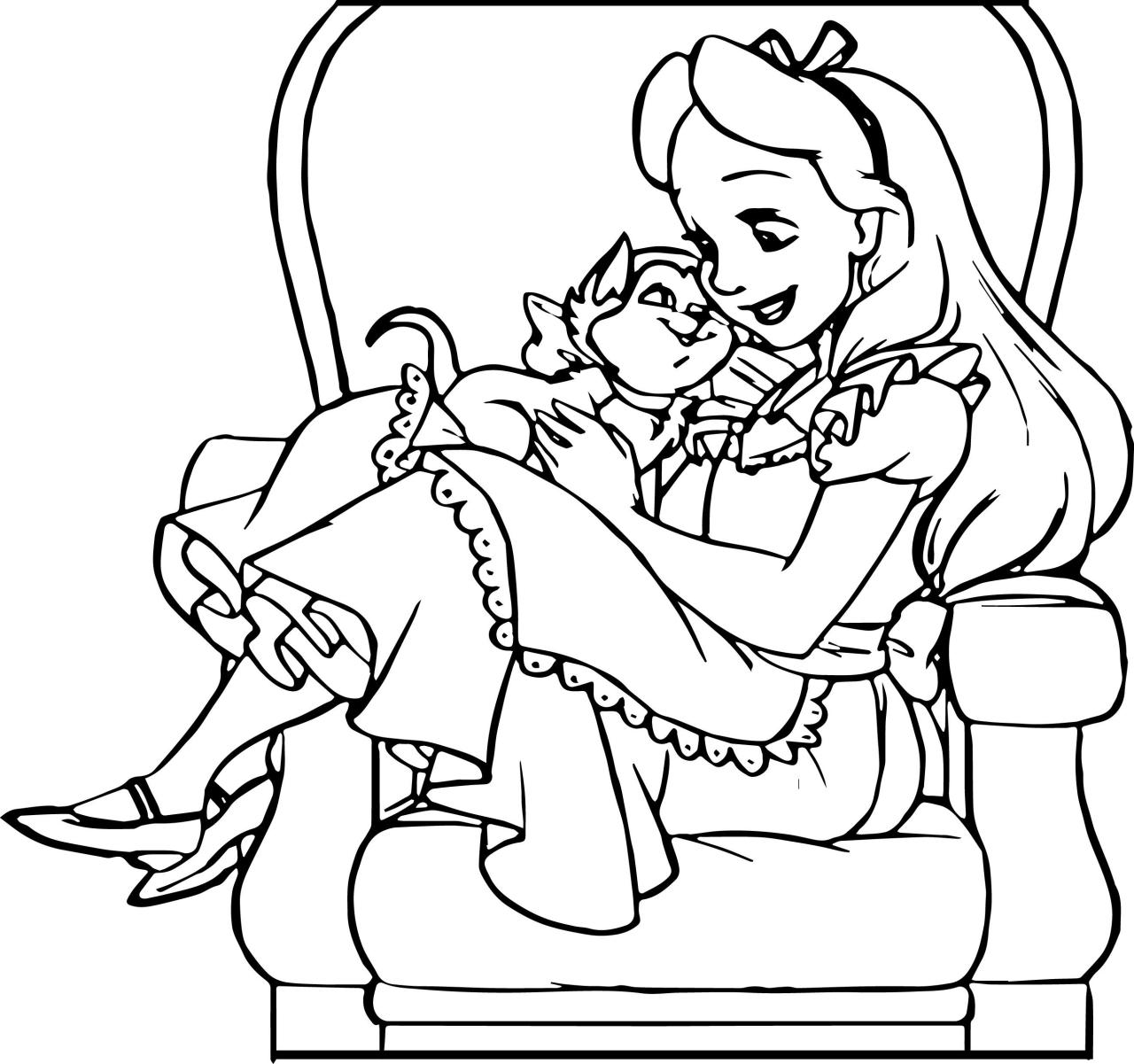 Alice In Wonderland Coloring Pages To Print